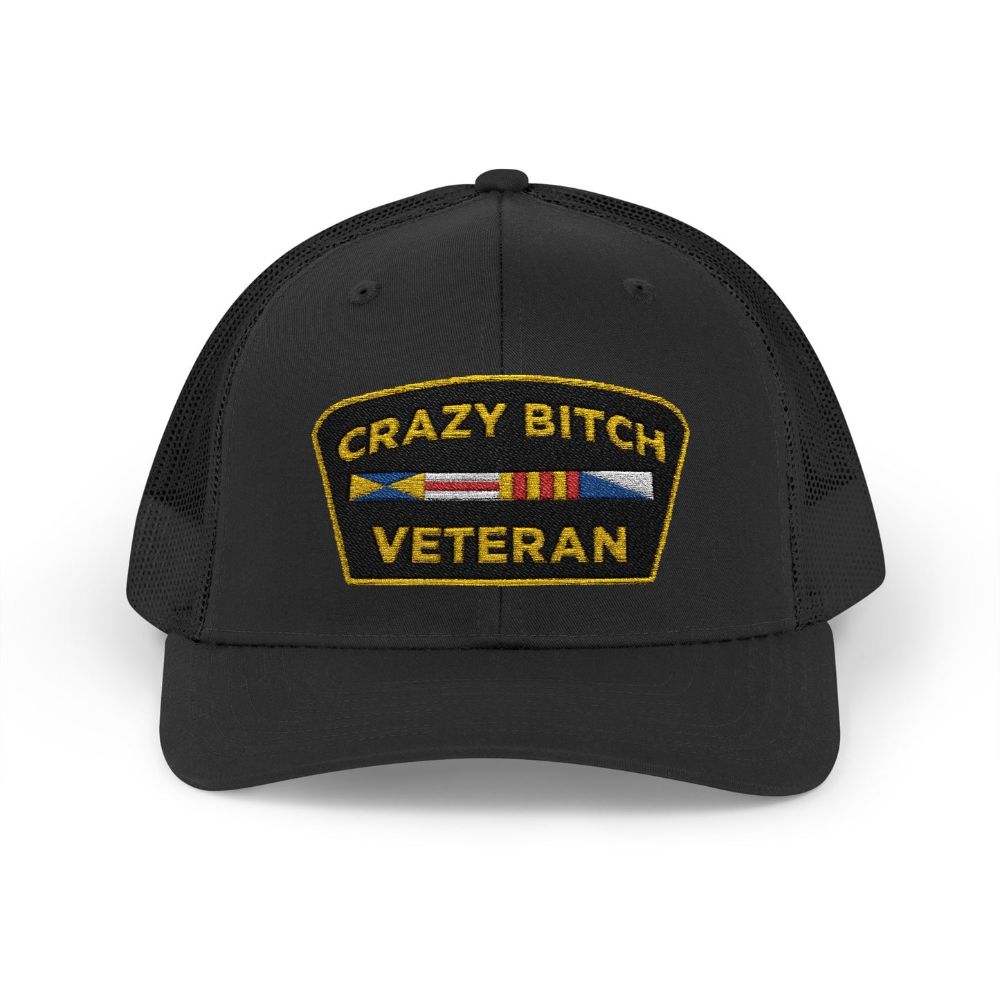 CRAZY BITCH VETERAN - Trucker Snapback Hat