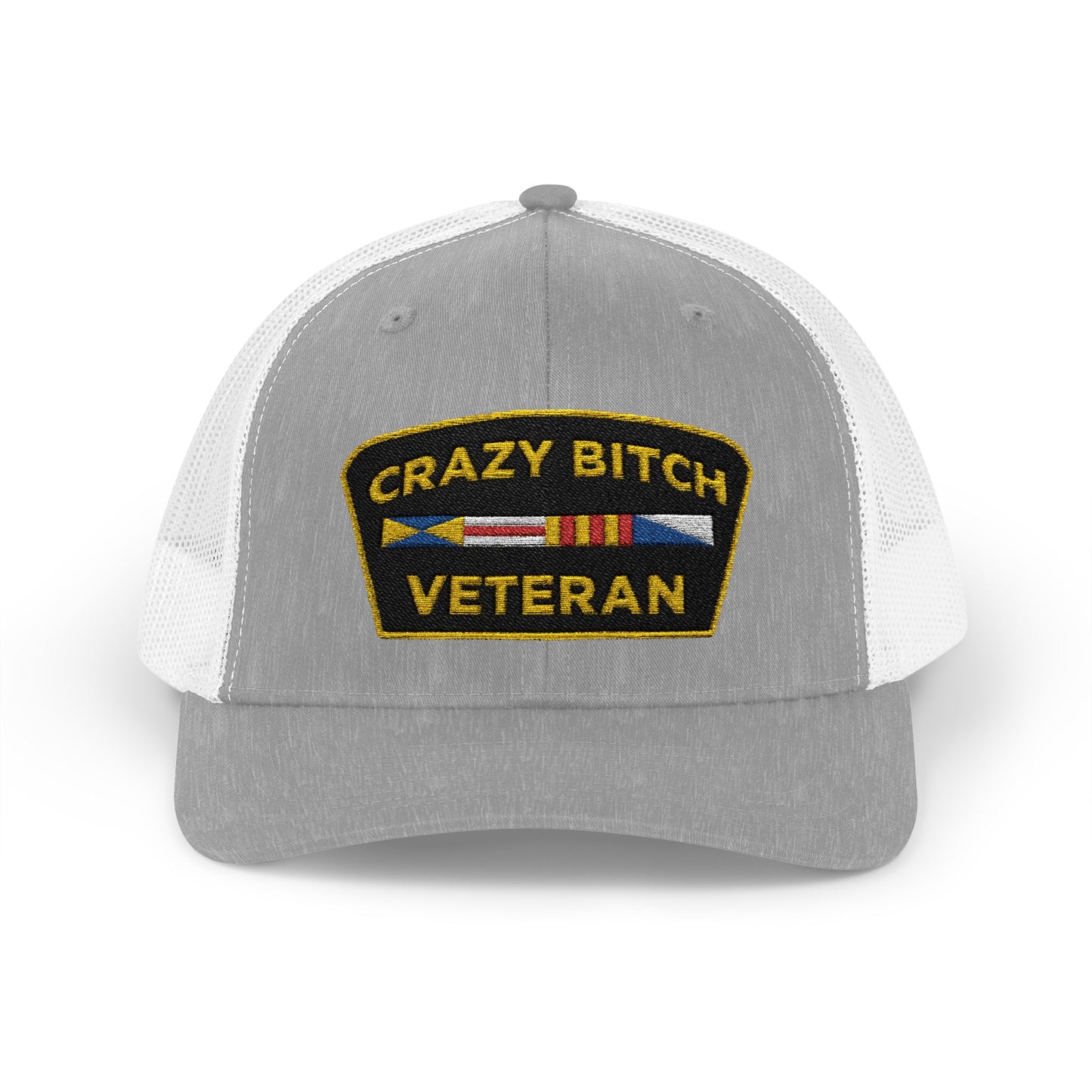 CRAZY BITCH VETERAN - Trucker Snapback Hat