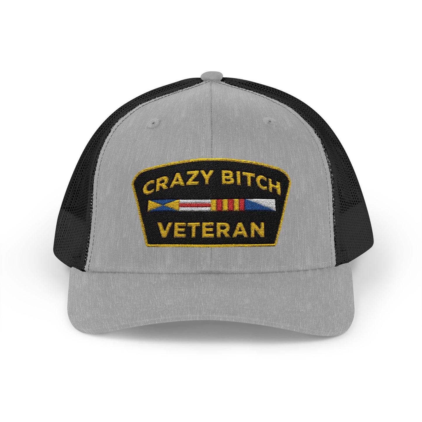CRAZY BITCH VETERAN - Trucker Snapback Hat