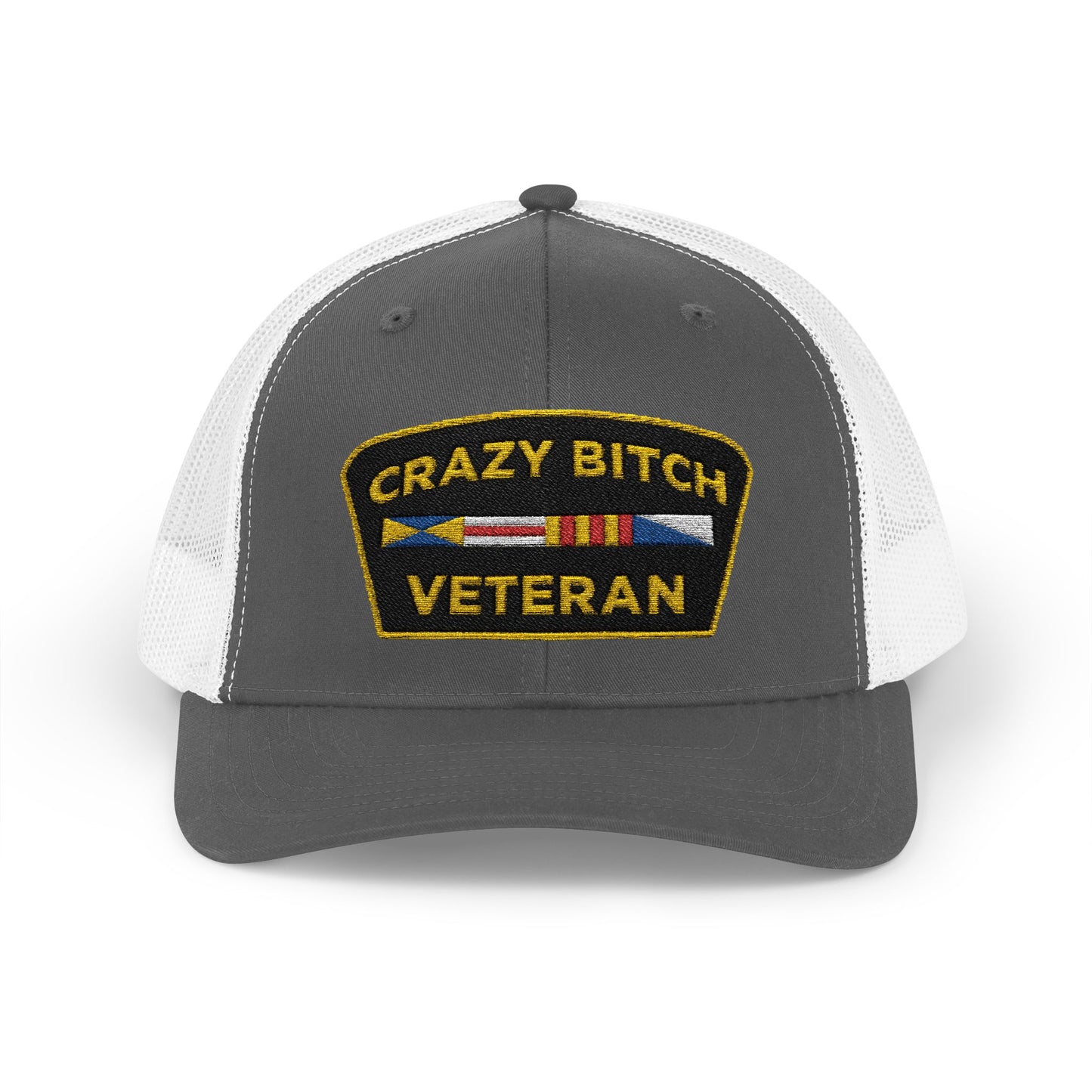 CRAZY BITCH VETERAN - Trucker Snapback Hat