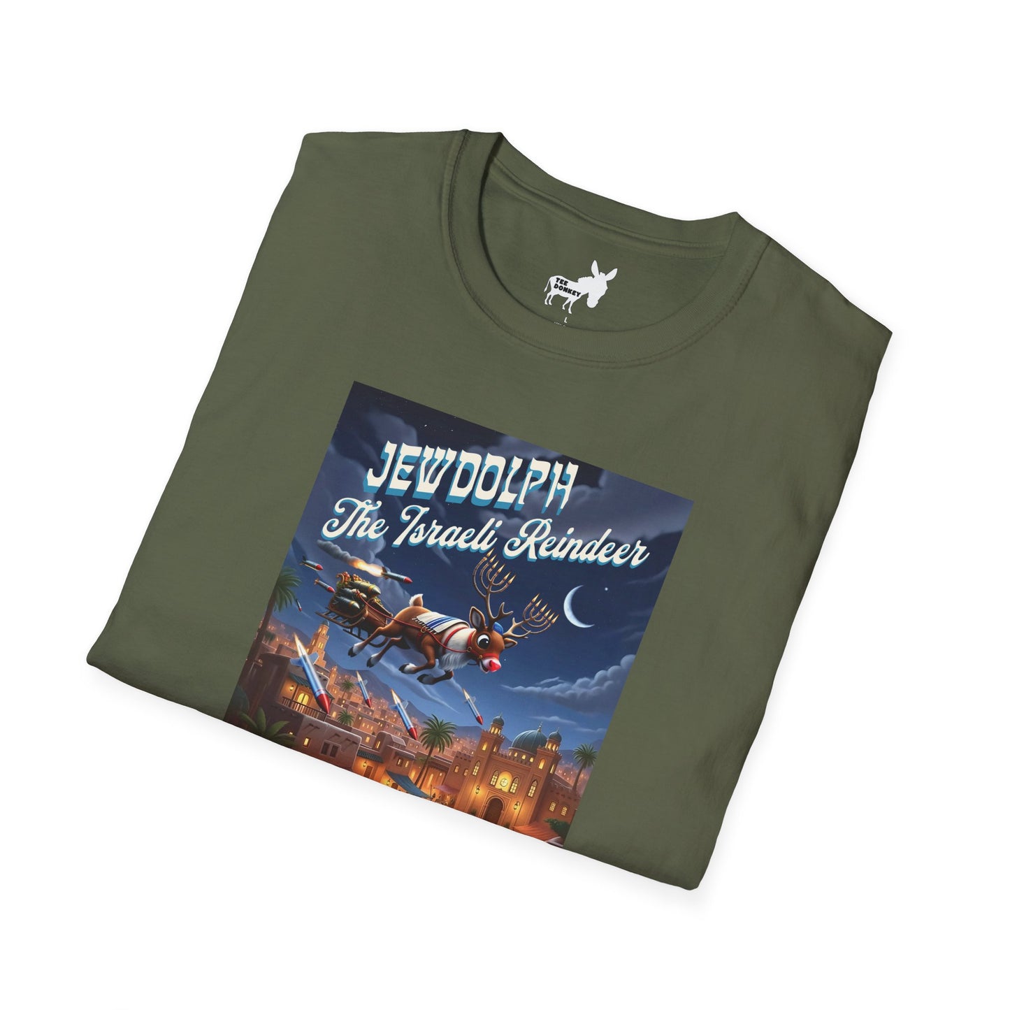 JEWDOLPH THE ISRAELI REINDEER T-Shirt