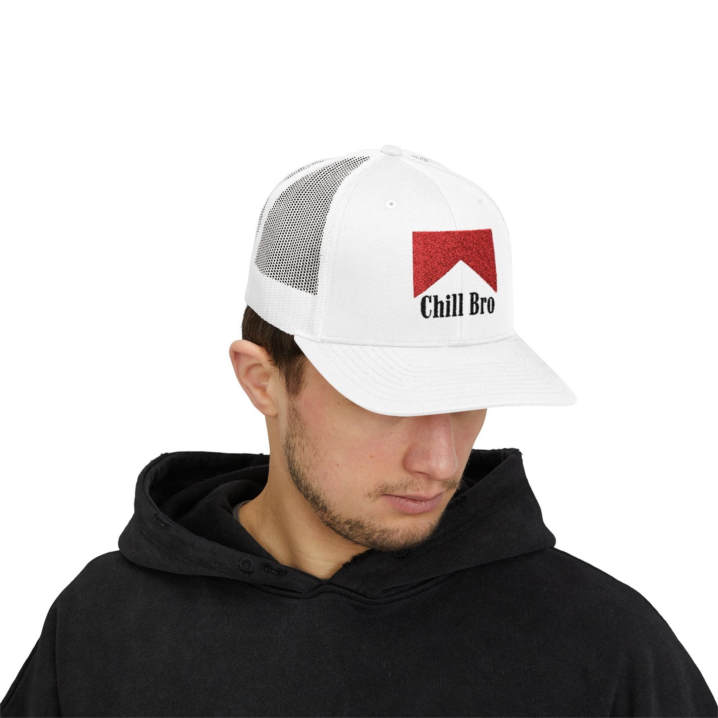 Chill Bro Trucker Snapback - White