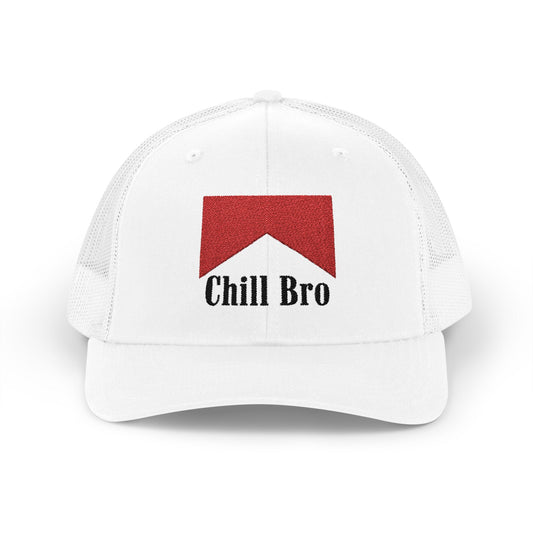 Chill Bro Trucker Snapback - White