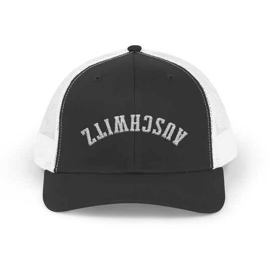 AUSCHWITZ Upside Down - Black - Trucker Snapback Hat