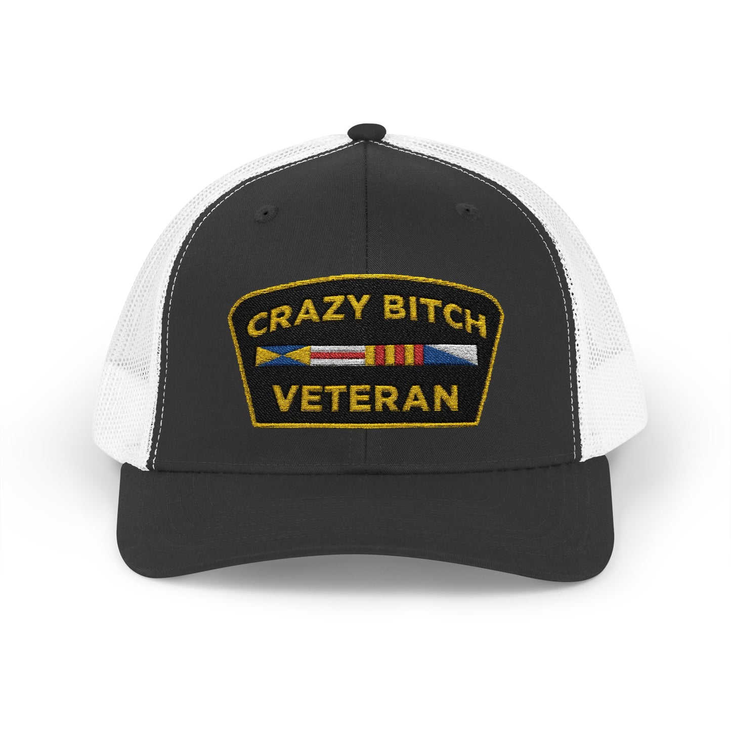 CRAZY BITCH VETERAN - Trucker Snapback Hat