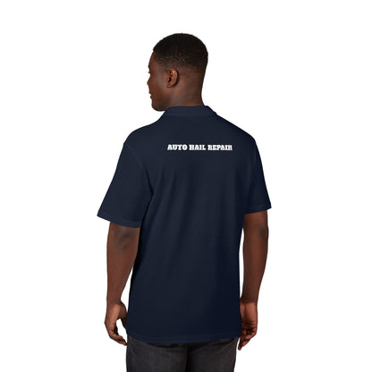 Embroidered Polo Shirt — Blue 'RPH' Crest with 'Auto Mall Apparel' Back